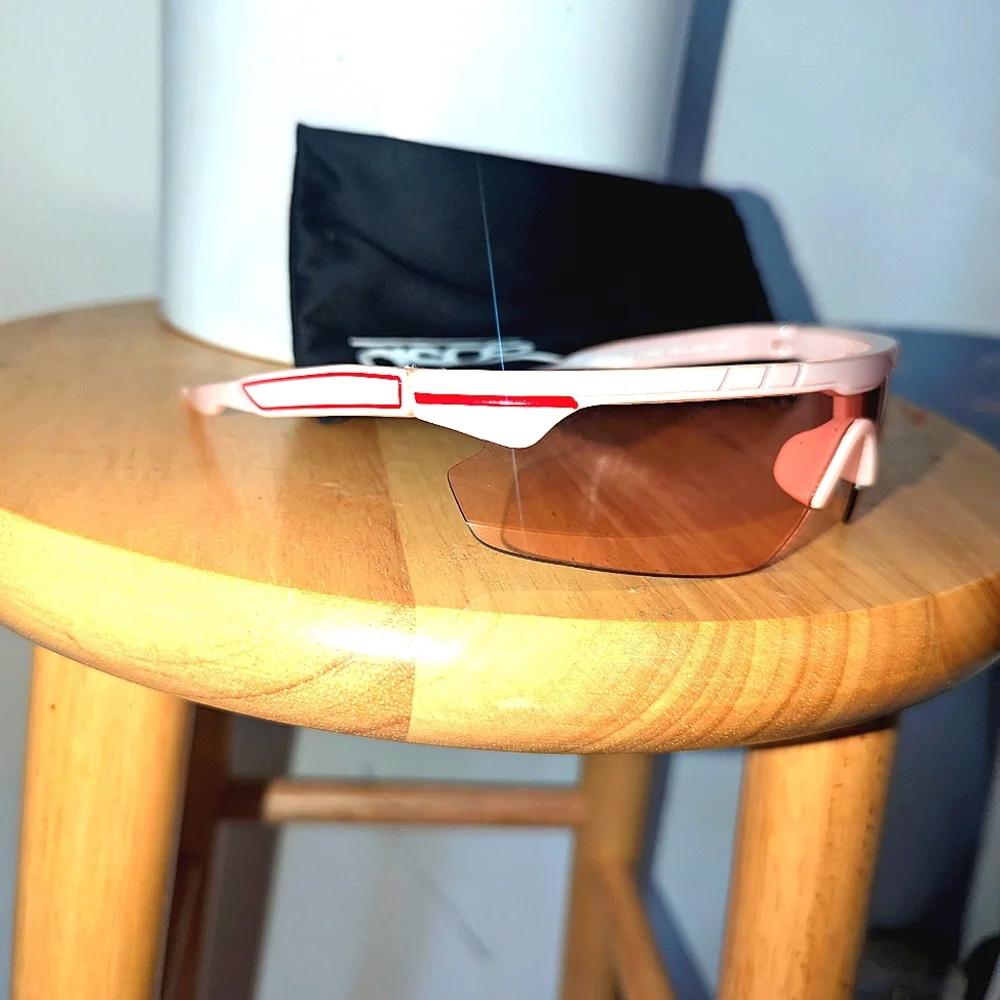 Asos Pink and Red Sports Sunglasses